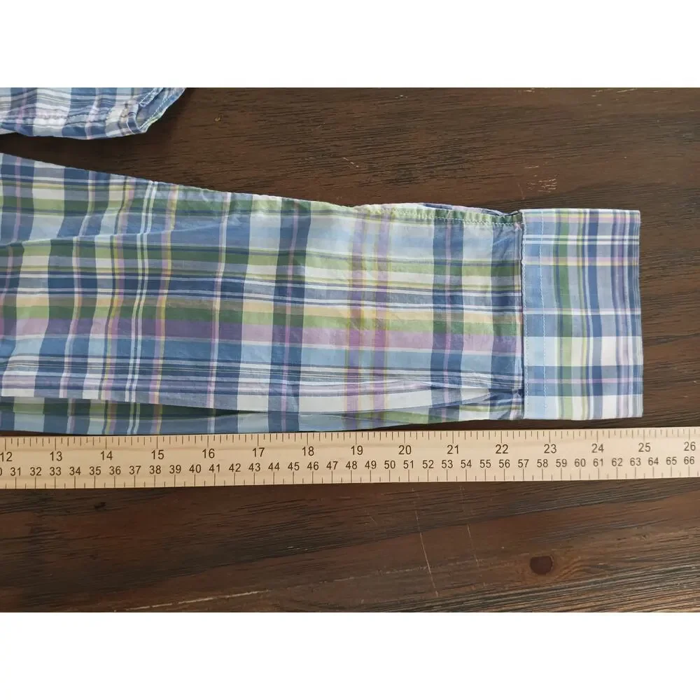 Vineyard Vines Button Down Shirt Mens Small‎ Multi Plaid Slim Fit Whale Shirt
